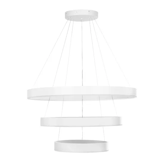 kelvo® VENOM KLV-101-0200-V2 Κρεμαστό Φωτιστικό Οροφής LED 120W 12000lm 120° AC 220-240V IP20 Ρυθμιζόμενο Λευκό CCT με Χειριστήριο από 2700K έως 6000K Dimmable - Lumileds SMD Chip - Λευκό Ματ - Μ80 x Π80 x Υ80cm - 3 Χρόνια Εγγύηση