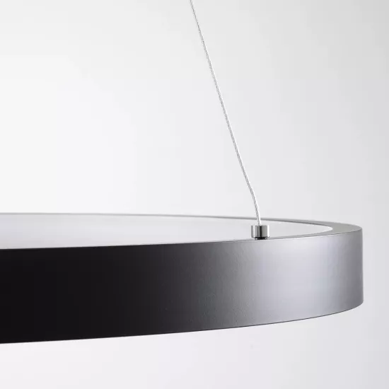 kelvo® NEMESIS KLV-101-0208 Κρεμαστό Φωτιστικό Οροφής LED 45W 4500lm 180° AC 220-240V IP20 Ρυθμιζόμενο Λευκό CCT με Χειριστήριο από 2700K έως 6000K Dimmable - Lumileds SMD Chip - Μαύρο Ματ - Μ60 x Π60 x Υ4cm - 3 Χρόνια Εγγύηση