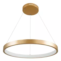 kelvo® NEMESIS KLV-101-0210 Κρεμαστό Φωτιστικό Οροφής LED 45W 4500lm 180° AC 220-240V IP20 Ρυθμιζόμενο Λευκό CCT με Χειριστήριο από 2700K έως 6000K Dimmable - Lumileds SMD Chip - Χρυσό Πλατίνα - Μ60 x Π60 x Υ4cm - 3 Χρόνια Εγγύηση