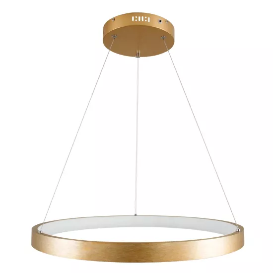 kelvo® NEMESIS KLV-101-0210 Κρεμαστό Φωτιστικό Οροφής LED 45W 4500lm 180° AC 220-240V IP20 Ρυθμιζόμενο Λευκό CCT με Χειριστήριο από 2700K έως 6000K Dimmable - Lumileds SMD Chip - Χρυσό Πλατίνα - Μ60 x Π60 x Υ4cm - 3 Χρόνια Εγγύηση