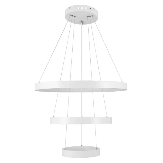 kelvo® NEMESIS KLV-101-0218 Κρεμαστό Φωτιστικό Οροφής LED 100W 10000lm 180° AC 220-240V IP20 Ρυθμιζόμενο Λευκό CCT με Χειριστήριο από 2700K έως 6000K Dimmable - Lumileds SMD Chip - Λευκό Ματ - Μ60 x Π60 x Υ60cm - 3 Χρόνια Εγγύηση