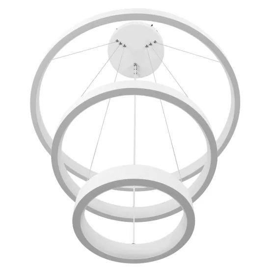 kelvo® NEMESIS KLV-101-0218 Κρεμαστό Φωτιστικό Οροφής LED 100W 10000lm 180° AC 220-240V IP20 Ρυθμιζόμενο Λευκό CCT με Χειριστήριο από 2700K έως 6000K Dimmable - Lumileds SMD Chip - Λευκό Ματ - Μ60 x Π60 x Υ60cm - 3 Χρόνια Εγγύηση