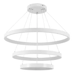 kelvo® NEMESIS KLV-101-0221 Κρεμαστό Φωτιστικό Οροφής LED 120W 12000lm 180° AC 220-240V IP20 Ρυθμιζόμενο Λευκό CCT με Χειριστήριο από 2700K έως 6000K Dimmable - Lumileds SMD Chip - Λευκό Ματ - Μ80 x Π80 x Υ80cm - 3 Χρόνια Εγγύηση