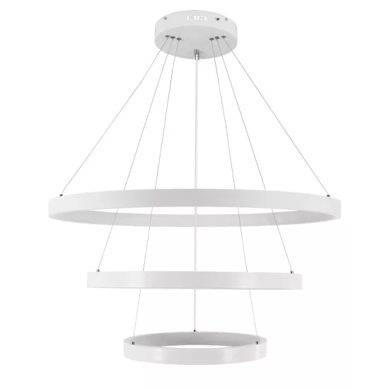 kelvo® NEMESIS KLV-101-0221 Κρεμαστό Φωτιστικό Οροφής LED 120W 12000lm 180° AC 220-240V IP20 Ρυθμιζόμενο Λευκό CCT με Χειριστήριο από 2700K έως 6000K Dimmable - Lumileds SMD Chip - Λευκό Ματ - Μ80 x Π80 x Υ80cm - 3 Χρόνια Εγγύηση