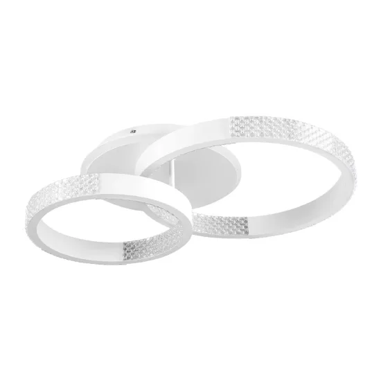 kelvo® DIAMOND KLV-101-0224 Φωτιστικό Οροφής LED 67W 6700lm 360° AC 220-240V IP20 Ρυθμιζόμενο Λευκό CCT με Χειριστήριο από 2700K έως 6000K Dimmable - Lumileds SMD Chip - Λευκό Ματ - Μ60 x Π40 x Υ14cm - 3 Χρόνια Εγγύηση