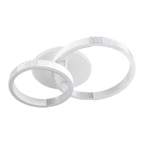 kelvo® DIAMOND KLV-101-0224 Φωτιστικό Οροφής LED 67W 6700lm 360° AC 220-240V IP20 Ρυθμιζόμενο Λευκό CCT με Χειριστήριο από 2700K έως 6000K Dimmable - Lumileds SMD Chip - Λευκό Ματ - Μ60 x Π40 x Υ14cm - 3 Χρόνια Εγγύηση