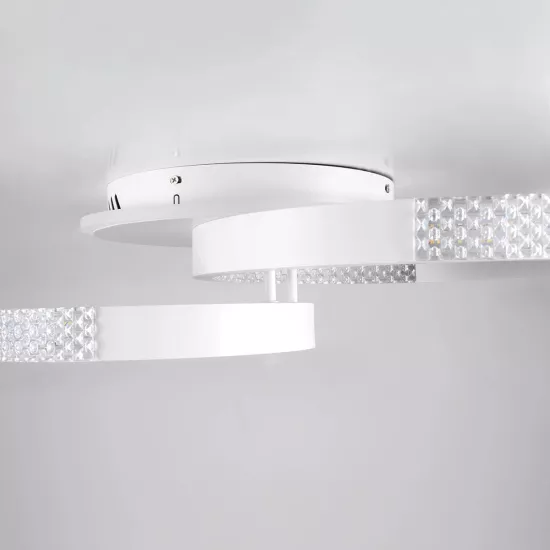 kelvo® DIAMOND KLV-101-0224 Φωτιστικό Οροφής LED 67W 6700lm 360° AC 220-240V IP20 Ρυθμιζόμενο Λευκό CCT με Χειριστήριο από 2700K έως 6000K Dimmable - Lumileds SMD Chip - Λευκό Ματ - Μ60 x Π40 x Υ14cm - 3 Χρόνια Εγγύηση