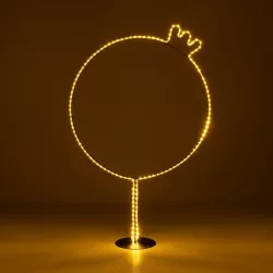 XMAS-CROWN-BIG Χριστουγεννιάτικο Διακοσμητικό Φωτιστικό LED 27.3W 1092lm 360° AC 220-240V Αδιάβροχο IP65 Θερμό Λευκό 2700K  - Μαύρο & Διάφανο - Μ88 x Π25 x Υ136cm - 2 Χρόνια Εγγύηση