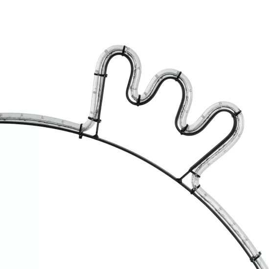 XMAS-CROWN-BIG Χριστουγεννιάτικο Διακοσμητικό Φωτιστικό LED 27.3W 1092lm 360° AC 220-240V Αδιάβροχο IP65 Θερμό Λευκό 2700K  - Μαύρο & Διάφανο - Μ88 x Π25 x Υ136cm - 2 Χρόνια Εγγύηση