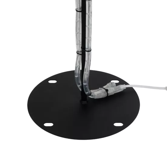 XMAS-CROWN-BIG Χριστουγεννιάτικο Διακοσμητικό Φωτιστικό LED 27.3W 1092lm 360° AC 220-240V Αδιάβροχο IP65 Θερμό Λευκό 2700K  - Μαύρο & Διάφανο - Μ88 x Π25 x Υ136cm - 2 Χρόνια Εγγύηση