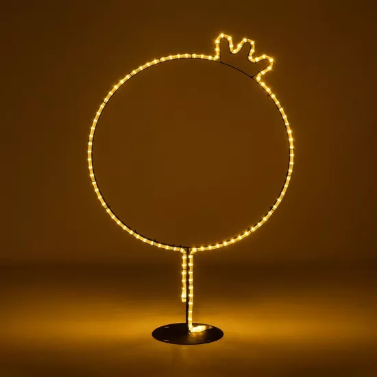 XMAS-CROWN-SMALL Χριστουγεννιάτικο Διακοσμητικό Φωτιστικό LED 15,6W 624lm 360° AC 220-240V Αδιάβροχο IP65 Θερμό Λευκό 2700K - Μαύρο & Διάφανο - M73 x Π25 x Υ106cm - 2 Χρόνια Εγγύηση