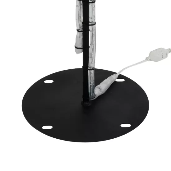 XMAS-CROWN-SMALL Χριστουγεννιάτικο Διακοσμητικό Φωτιστικό LED 15,6W 624lm 360° AC 220-240V Αδιάβροχο IP65 Θερμό Λευκό 2700K - Μαύρο & Διάφανο - M73 x Π25 x Υ106cm - 2 Χρόνια Εγγύηση