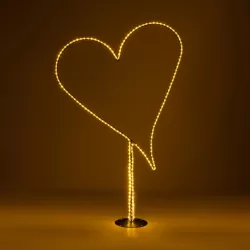 XMAS-HEART Χριστουγεννιάτικο Διακοσμητικό Φωτιστικό LED 19,5W 780lm 360° AC 220-240V Αδιάβροχο IP65 Θερμό Λευκό 2700K  - Μαύρο & Διάφανο - M100 x Π25 x Υ157cm - 2 Χρόνια Εγγύηση