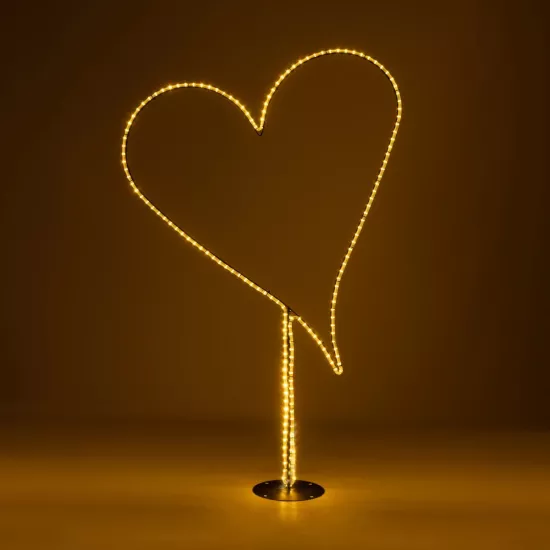 XMAS-HEART Χριστουγεννιάτικο Διακοσμητικό Φωτιστικό LED 19,5W 780lm 360° AC 220-240V Αδιάβροχο IP65 Θερμό Λευκό 2700K  - Μαύρο & Διάφανο - M100 x Π25 x Υ157cm - 2 Χρόνια Εγγύηση