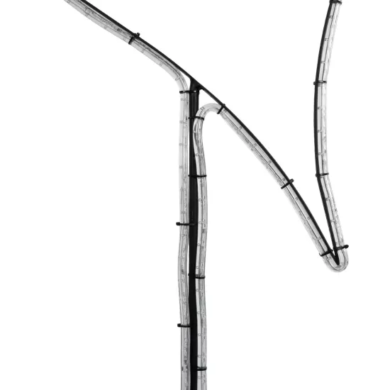 XMAS-HEART Χριστουγεννιάτικο Διακοσμητικό Φωτιστικό LED 19,5W 780lm 360° AC 220-240V Αδιάβροχο IP65 Θερμό Λευκό 2700K  - Μαύρο & Διάφανο - M100 x Π25 x Υ157cm - 2 Χρόνια Εγγύηση