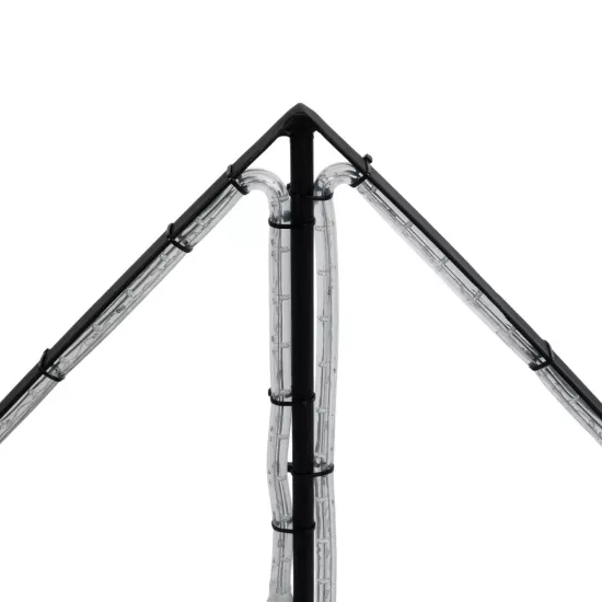 XMAS-STAR-BIG Χριστουγεννιάτικο Διακοσμητικό Φωτιστικό LED 19,5W 780lm 360° AC 220-240V Αδιάβροχο IP65 Θερμό Λευκό 2700K - Μαύρο & Διάφανο - M114 x Π25 x Υ132cm - 2 Χρόνια Εγγύηση