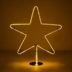 XMAS-STAR-SMALL Χριστουγεννιάτικο Διακοσμητικό Φωτιστικό LED 15,6W 624lm 360° AC 220-240V Αδιάβροχο IP65 Θερμό Λευκό 2700K   - Μαύρο & Διάφανο - M97 x Π25 x Υ107cm - 2 Χρόνια Εγγύηση