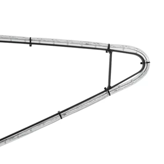 XMAS-STAR-SMALL Χριστουγεννιάτικο Διακοσμητικό Φωτιστικό LED 15,6W 624lm 360° AC 220-240V Αδιάβροχο IP65 Θερμό Λευκό 2700K   - Μαύρο & Διάφανο - M97 x Π25 x Υ107cm - 2 Χρόνια Εγγύηση