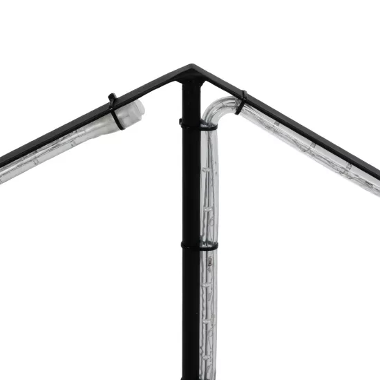 XMAS-STAR-SMALL Χριστουγεννιάτικο Διακοσμητικό Φωτιστικό LED 15,6W 624lm 360° AC 220-240V Αδιάβροχο IP65 Θερμό Λευκό 2700K   - Μαύρο & Διάφανο - M97 x Π25 x Υ107cm - 2 Χρόνια Εγγύηση