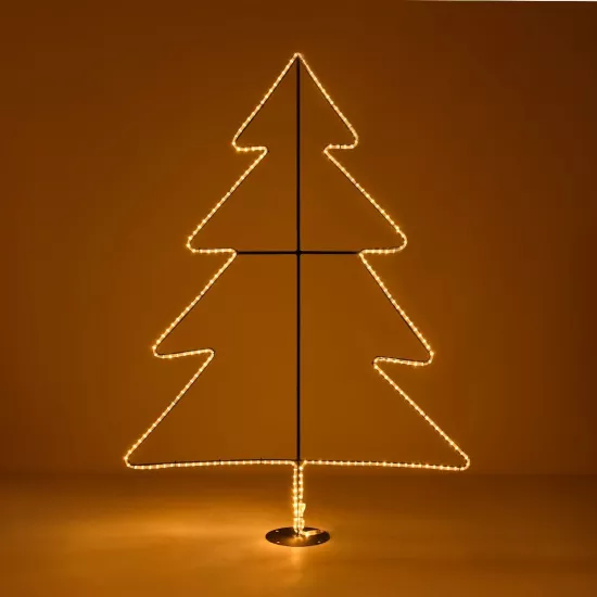 XMAS-TREE-BIG Χριστουγεννιάτικο Διακοσμητικό Φωτιστικό LED 27.3W 1092lm 360° AC 220-240V Αδιάβροχο IP65 Θερμό Λευκό 2700K  - Μαύρο & Διάφανο - Μ134 x Π25 x Υ188cm - 2 Χρόνια Εγγύηση