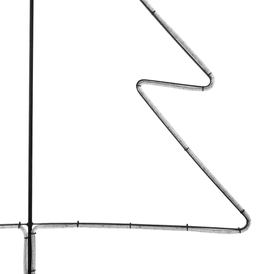 XMAS-TREE-BIG Χριστουγεννιάτικο Διακοσμητικό Φωτιστικό LED 27.3W 1092lm 360° AC 220-240V Αδιάβροχο IP65 Θερμό Λευκό 2700K  - Μαύρο & Διάφανο - Μ134 x Π25 x Υ188cm - 2 Χρόνια Εγγύηση