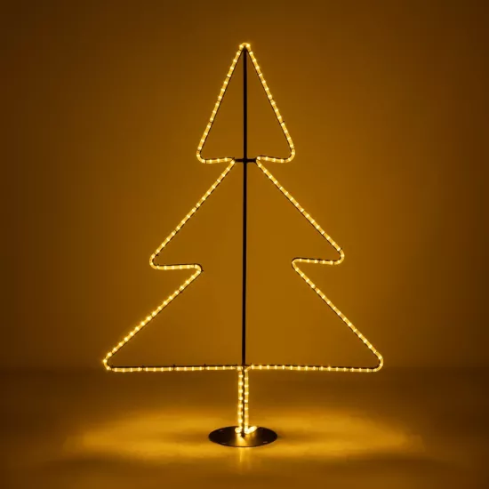 XMAS-TREE-SMALL Χριστουγεννιάτικο Διακοσμητικό Φωτιστικό LED 19,5W 780lm 360° AC 220-240V Αδιάβροχο IP65 Θερμό Λευκό 2700K - Μαύρο & Διάφανο - M102 x Π25 x Υ142cm - 2 Χρόνια Εγγύηση