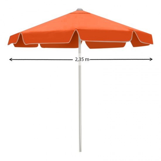 Ομπρέλα μεταλλική επαγγελματική σε πορτοκαλί χρώμα Ø2,35m - 0029808