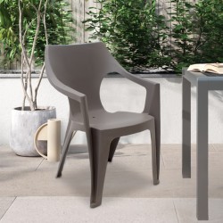 Πολυθρόνα πολυπροπυλενίου Dante χρώμα cappuccino 57x55x79εκ. Πολυθρόνα πολυπροπυλενίου Dante χρώμα cappuccino 57x55x79εκ.