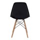 Καρέκλα τραπεζαρίας Nova  PP μαύρο - ξύλινο φυσικό πόδι 46x51x80εκ.