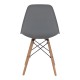 Καρέκλα τραπεζαρίας Nova  PP γκρι - ξύλινο φυσικό πόδι 46x51x80εκ.