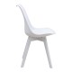 Καρέκλα τραπεζαρίας Viva  PP - PU λευκό - ξύλινο λευκό πόδι 48,5x54x80εκ.
