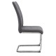 Καρέκλα τραπεζαρίας Laura  γκρι ύφασμα - μεταλλική βάση χρωμίου 42x58x98εκ.