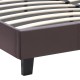 Κρεβάτι Sissy  από τεχνόδερμα χρώμα καφέ 160x200εκ.