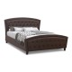 Κρεβάτι Alexia Megapap υφασμάτινο χρώμα σκούρο καφέ 160x200εκ. - 0224250