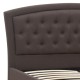 Κρεβάτι Alexia Megapap υφασμάτινο χρώμα σκούρο καφέ 160x200εκ. - 0224250