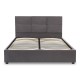 Κρεβάτι Kingston  βελούδινο με αποθηκευτικό χώρο χρώμα ανθρακί 160x200εκ.