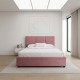 Κρεβάτι Kingston  βελούδινο με αποθηκευτικό χώρο χρώμα σάπιο μήλο 160x200εκ.