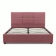Κρεβάτι Kingston  βελούδινο με αποθηκευτικό χώρο χρώμα σάπιο μήλο 160x200εκ.
