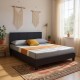 Κρεβάτι Flat από τεχνόδερμα χρώμα μαύρο ματ 160x200εκ. Κρεβάτι Flat από τεχνόδερμα χρώμα μαύρο ματ 160x200εκ.