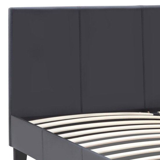 Κρεβάτι Flat από τεχνόδερμα χρώμα μαύρο ματ 160x200εκ. Κρεβάτι Flat από τεχνόδερμα χρώμα μαύρο ματ 160x200εκ.