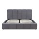 Κρεβάτι Elora  βελούδινο με αποθηκευτικό χώρο χρώμα γκρι 160x200εκ.