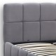 Κρεβάτι Elora  βελούδινο με αποθηκευτικό χώρο χρώμα γκρι 160x200εκ.