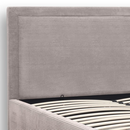 Κρεβάτι Velar  υφασμάτινο με αποθηκευτικό χώρο χρώμα μόκα 160x200εκ.