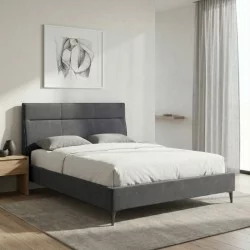 Κρεβάτι Marvel  υφασμάτινο χρώμα ανθρακί 160x200εκ.