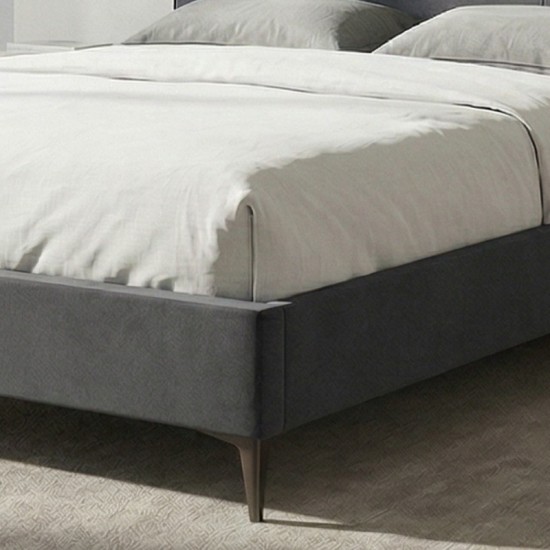 Κρεβάτι Marvel  υφασμάτινο χρώμα ανθρακί 160x200εκ.