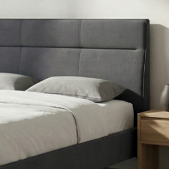 Κρεβάτι Marvel  υφασμάτινο χρώμα ανθρακί 160x200εκ.