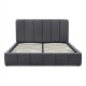 Κρεβάτι Nival  υφασμάτινο με αποθηκευτικό χώρο χρώμα ανθρακί 160x200εκ.