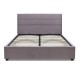 Κρεβάτι Olmo  βελούδινο με αποθηκευτικό χώρο χρώμα γκρι 160x200εκ.
