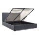 Κρεβάτι Verona  υφασμάτινο με αποθηκευτικό χώρο χρώμα ανθρακί 160x200εκ.