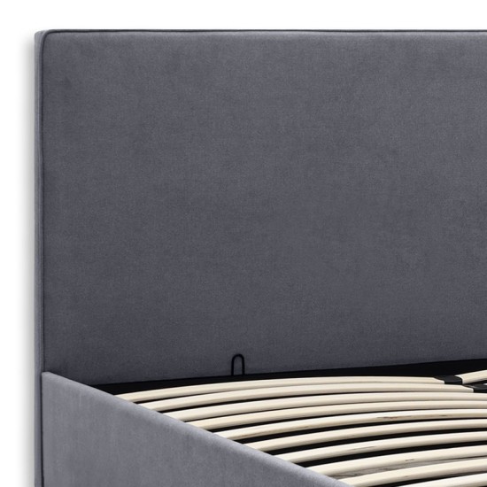 Κρεβάτι Verona  υφασμάτινο με αποθηκευτικό χώρο χρώμα ανθρακί 160x200εκ.